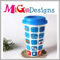 Custom Design OEM Großhandel Keramik Becher mit Deckel